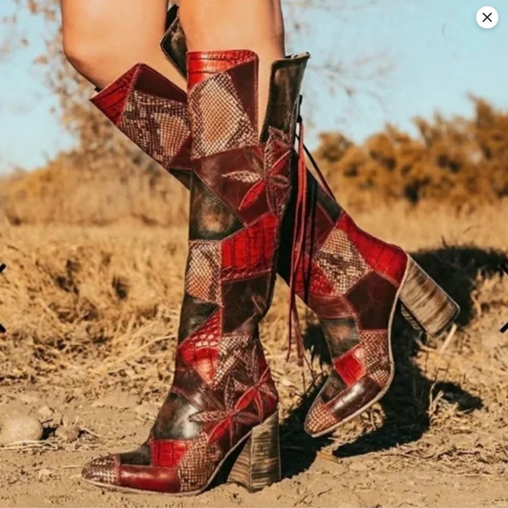 NIB! Brand New Freebird * Juno Wine multi boots * size 7 SOLD OUT $495